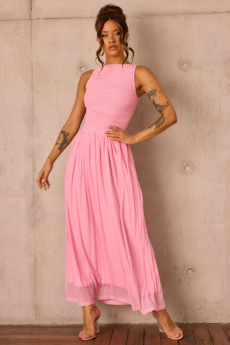 Painters Garden Maxi Dress - Pink