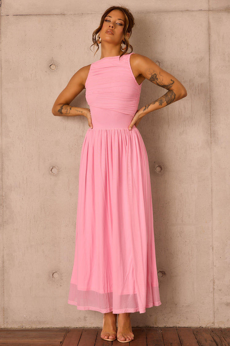 Painters Garden Maxi Dress - Pink