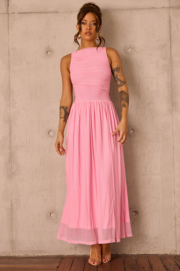 Painters Garden Maxi Dress - Pink