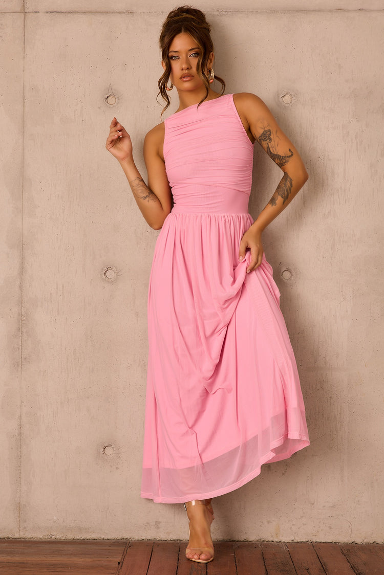 Painters Garden Maxi Dress - Pink