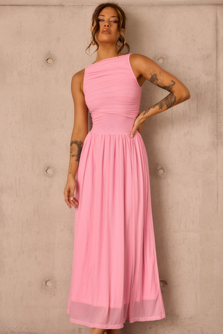 Painters Garden Maxi Dress - Pink
