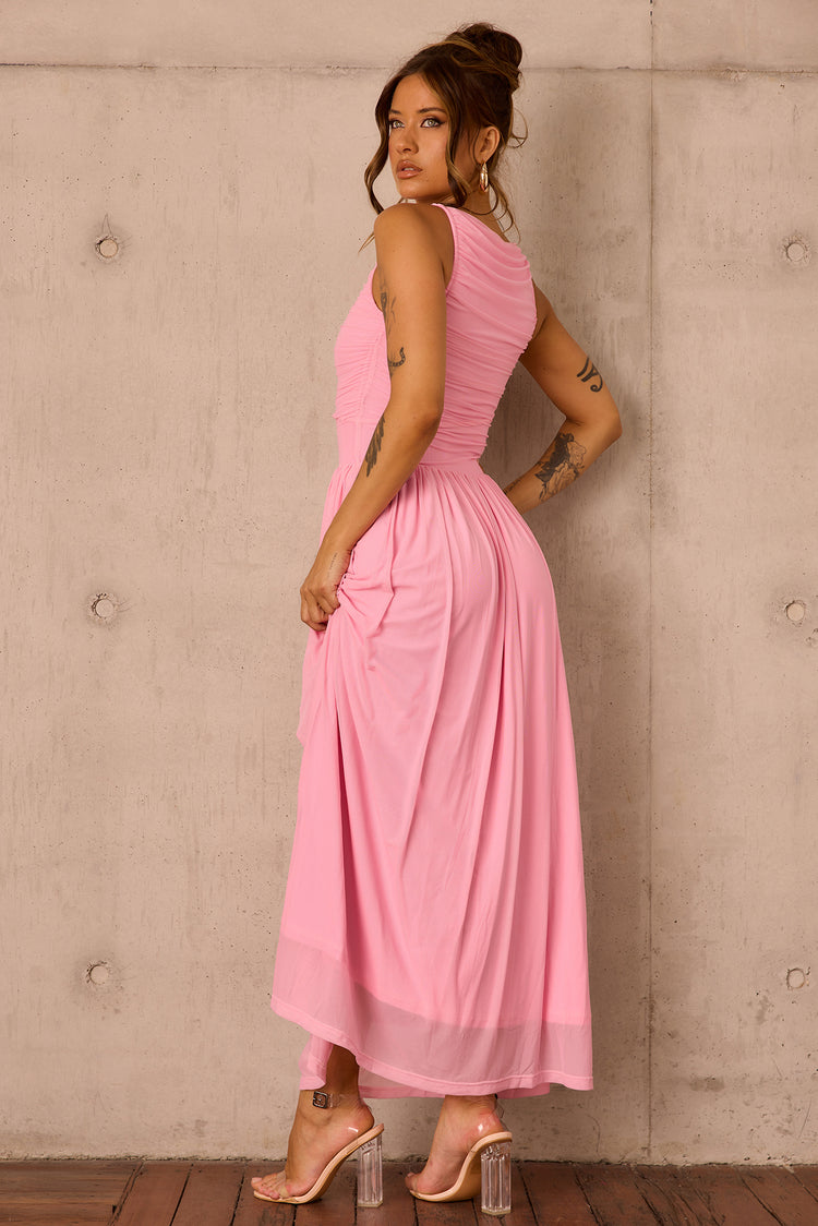 Painters Garden Maxi Dress - Pink