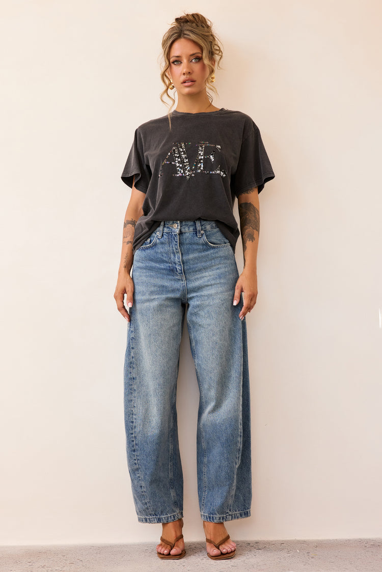 Afterlight Tee - Washed Black-TOPS
