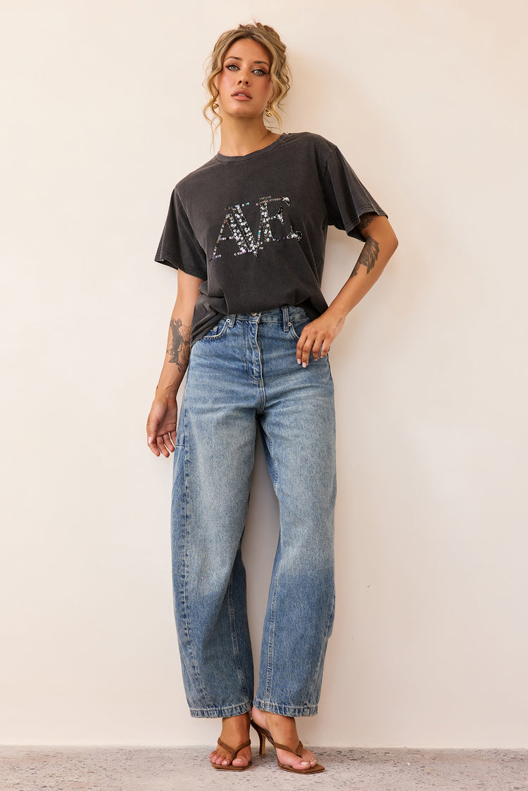 Afterlight Tee - Washed Black-TOPS