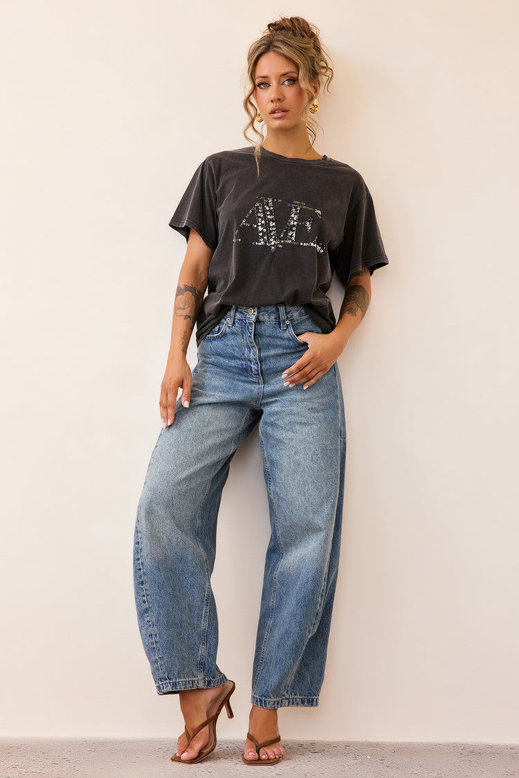 Afterlight Tee - Washed Black-TOPS