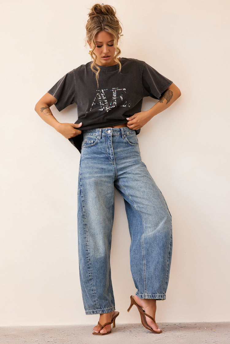 Afterlight Tee - Washed Black-TOPS