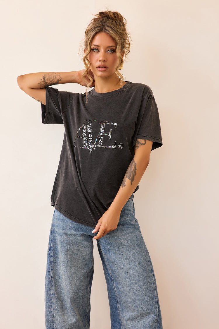 Afterlight Tee - Washed Black-TOPS