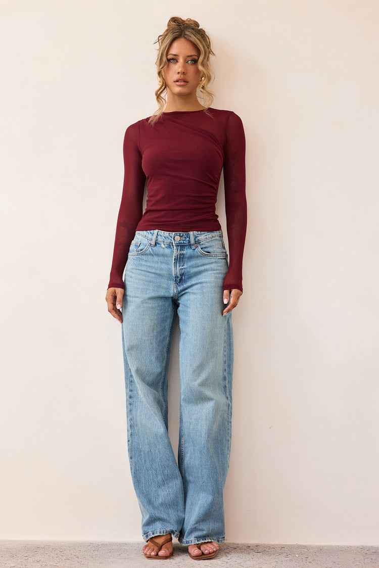 Whisperlight Top - Wine-TOPS