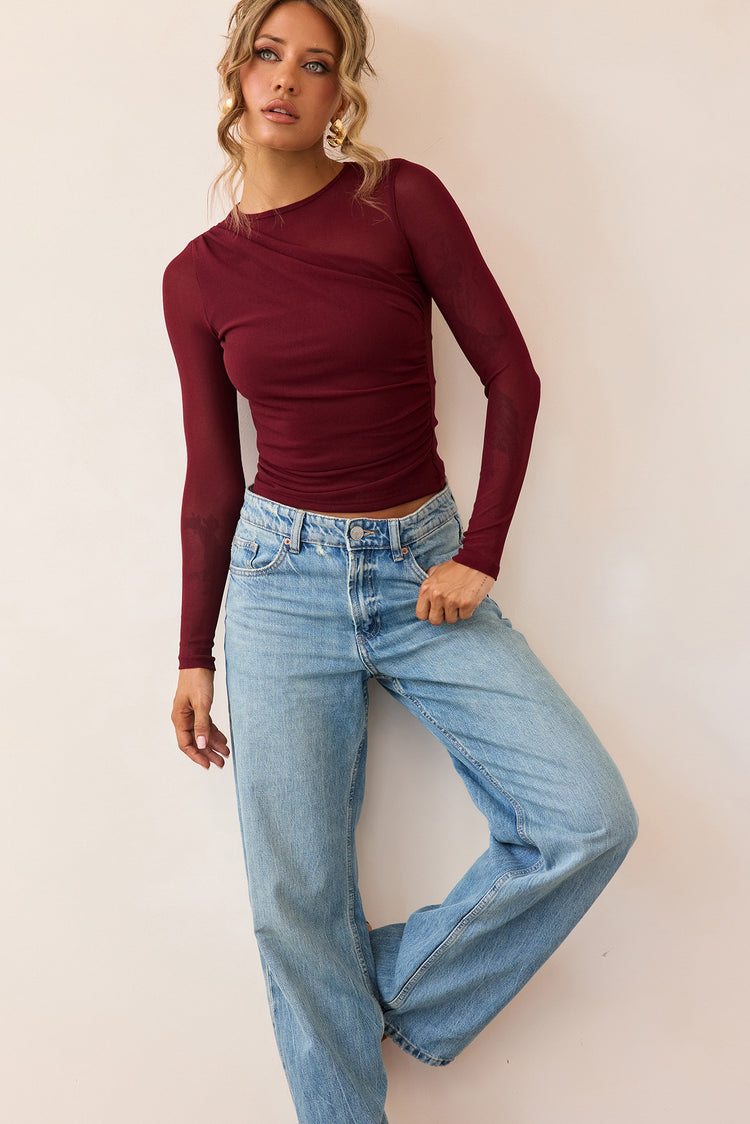 Whisperlight Top - Wine-TOPS