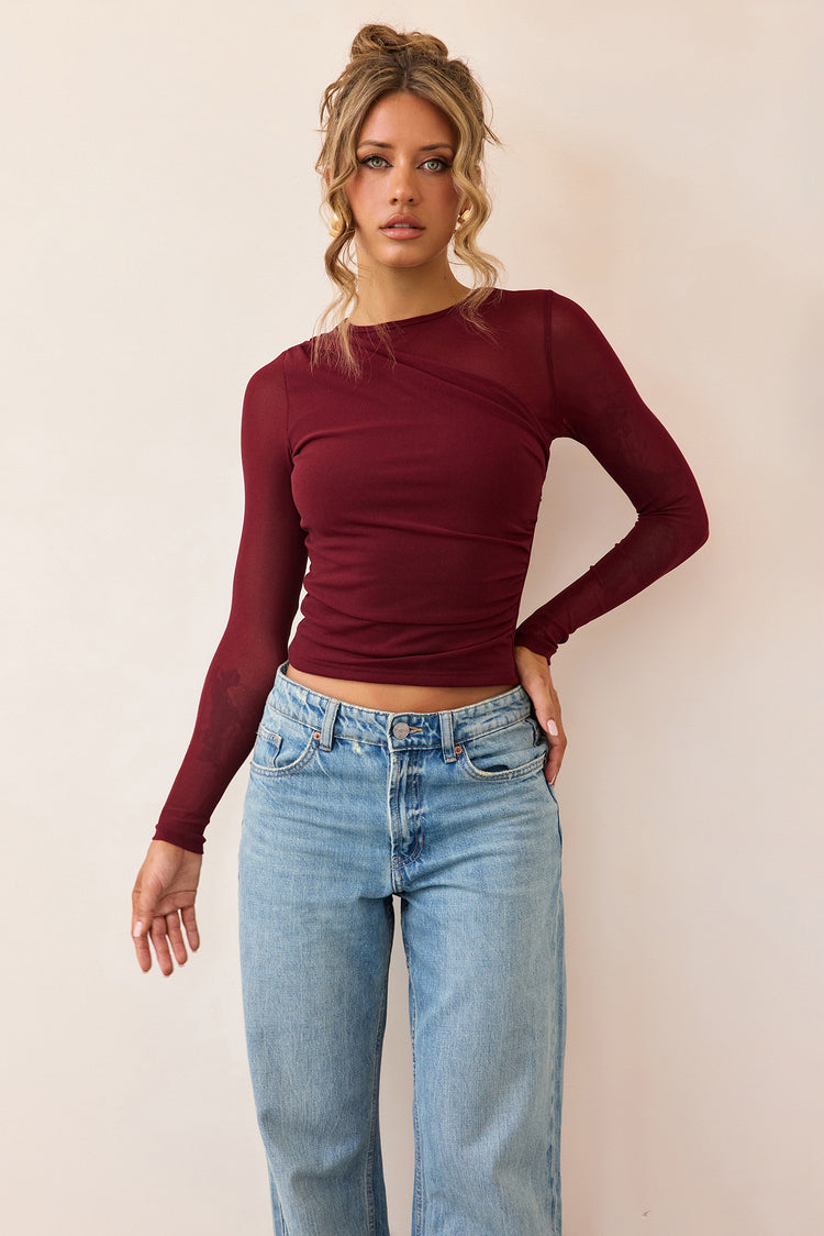 Whisperlight Top - Wine-TOPS