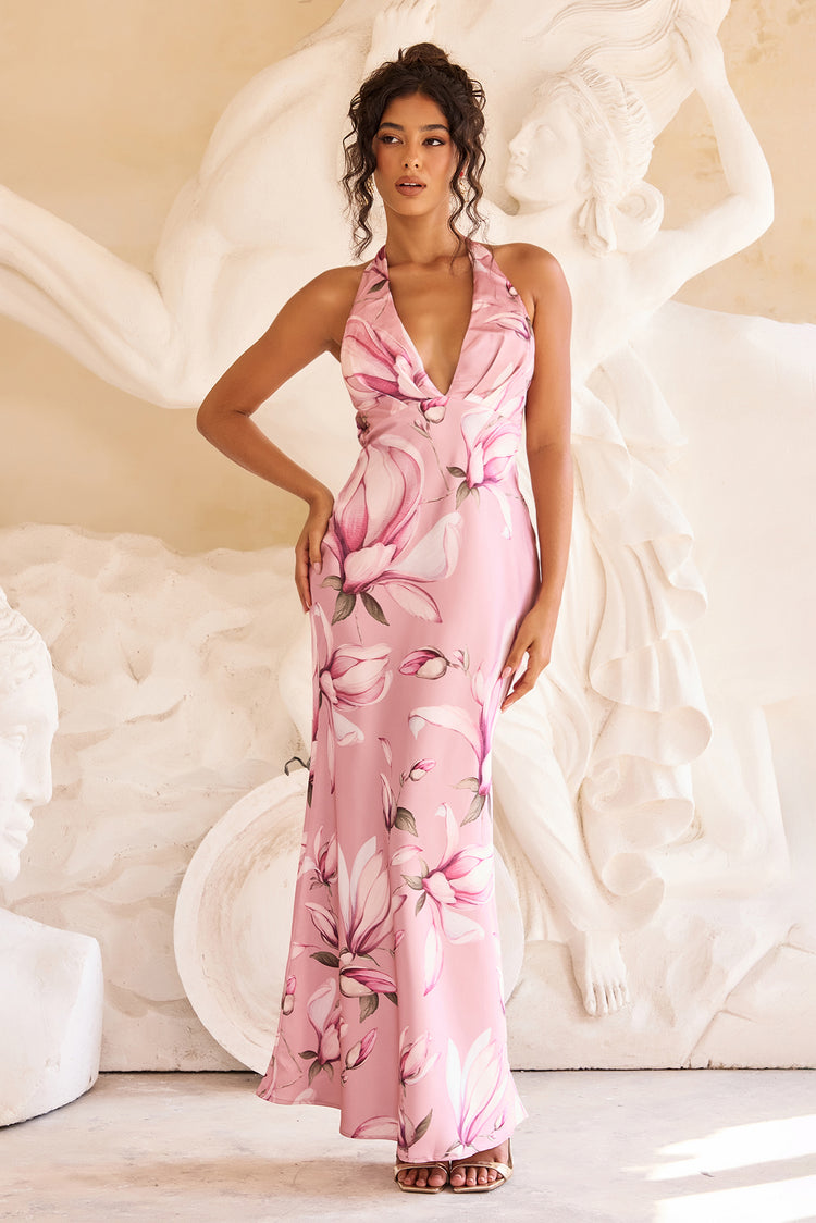 Bloom Baby Satin Maxi Dress - Blush