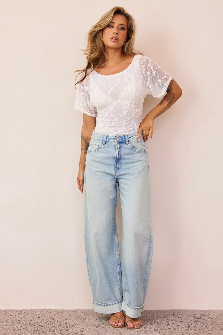 Dream Of Amelie Lace Top - White