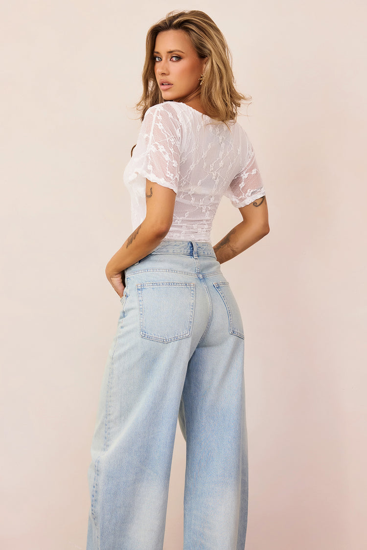 Dream Of Amelie Lace Top - White