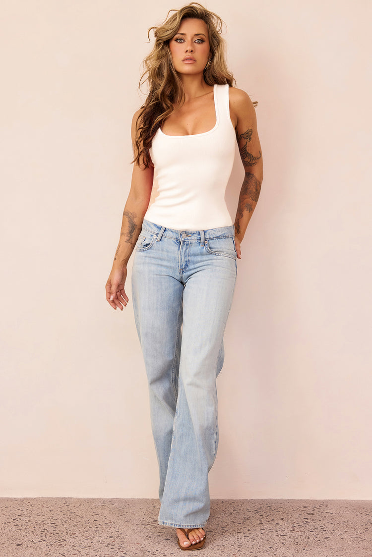 Arielle Sculpt Bandage Tank - White