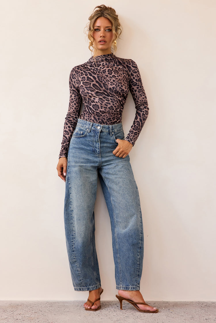 Untamed Muse Jersey Top - Leopard