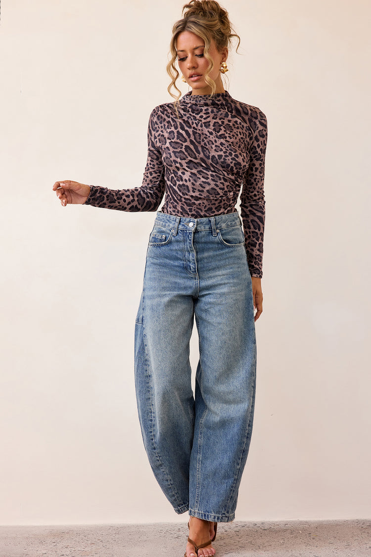Untamed Muse Jersey Top - Leopard