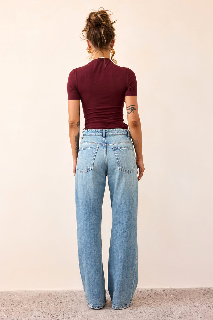 Contour Muse Jersey Top - Mulberry-TOPS