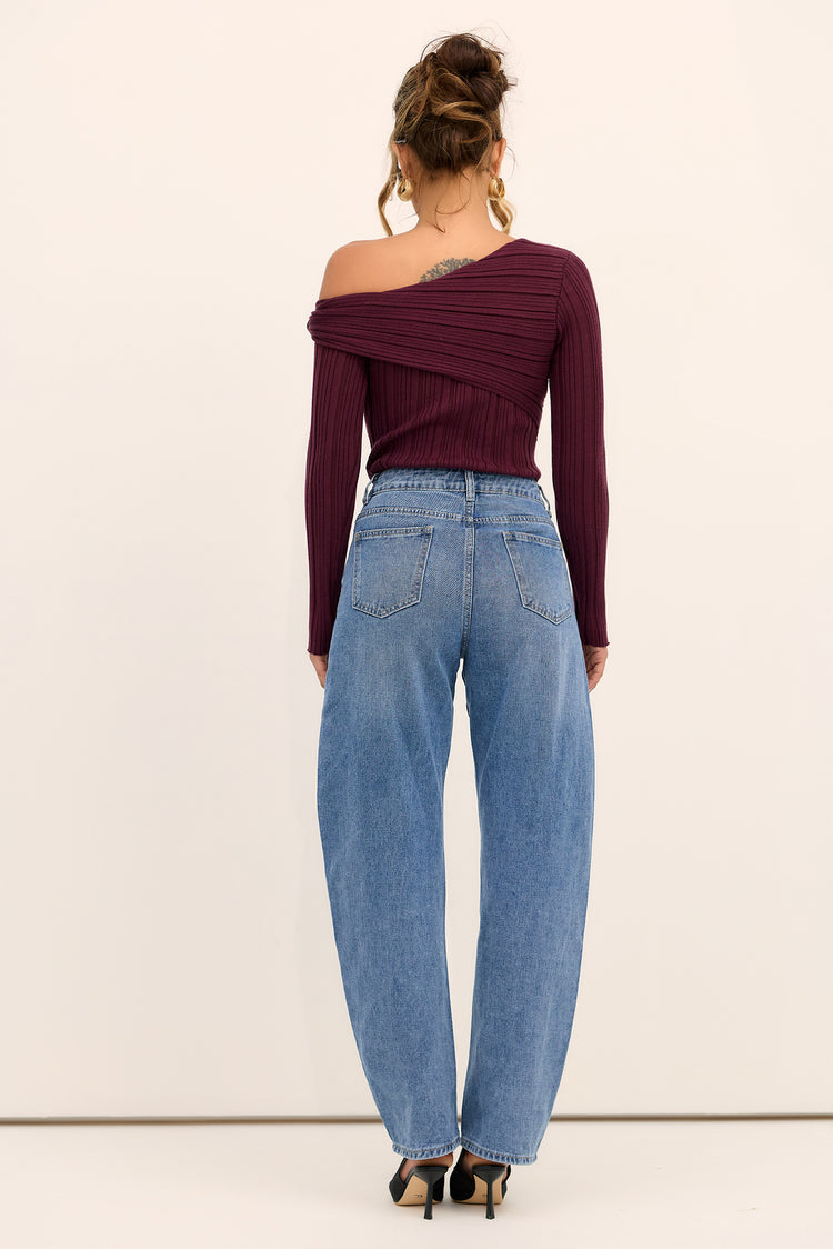 The Seraphina Knit Top - Plum