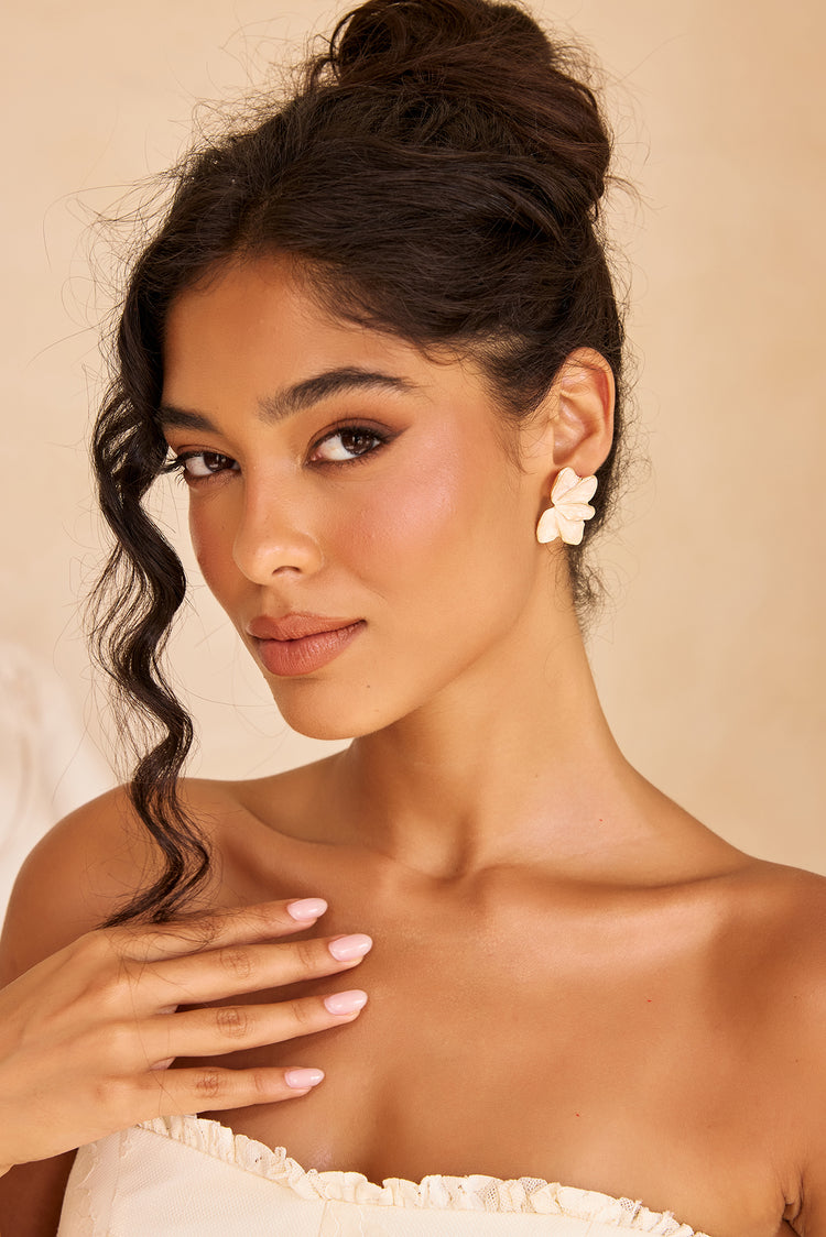 Aurelia Earrings - Cream