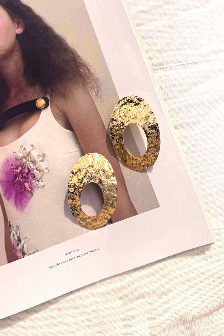 Aura Loop Earrings - Gold-ACCESSORIES