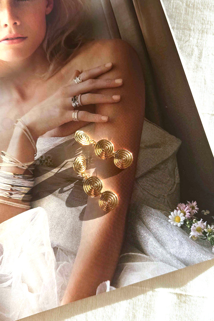 Echelon Spiral Earrings - Gold-ACCESSORIES