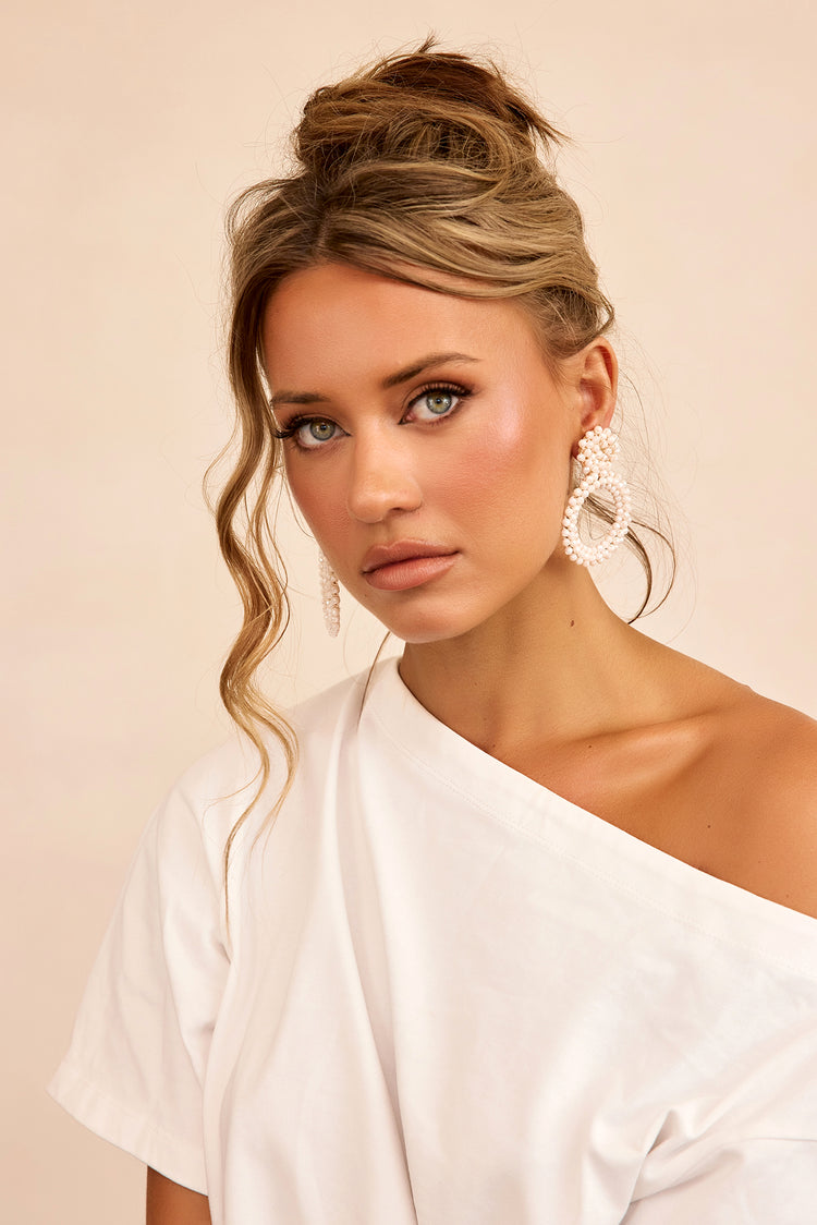 Halo Charm Earrings - Blush-ACCESSORIES
