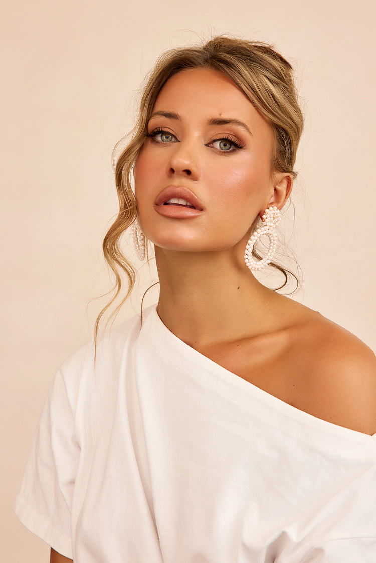 Halo Charm Earrings - Blush-ACCESSORIES