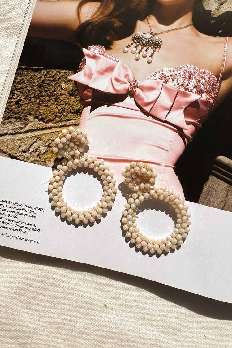Halo Charm Earrings - Blush-ACCESSORIES