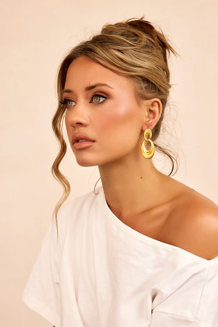 Solar Mirage Earrings - Gold-ACCESSORIES