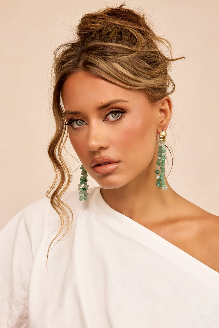 Verdant Drift Earrings - Green-ACCESSORIES