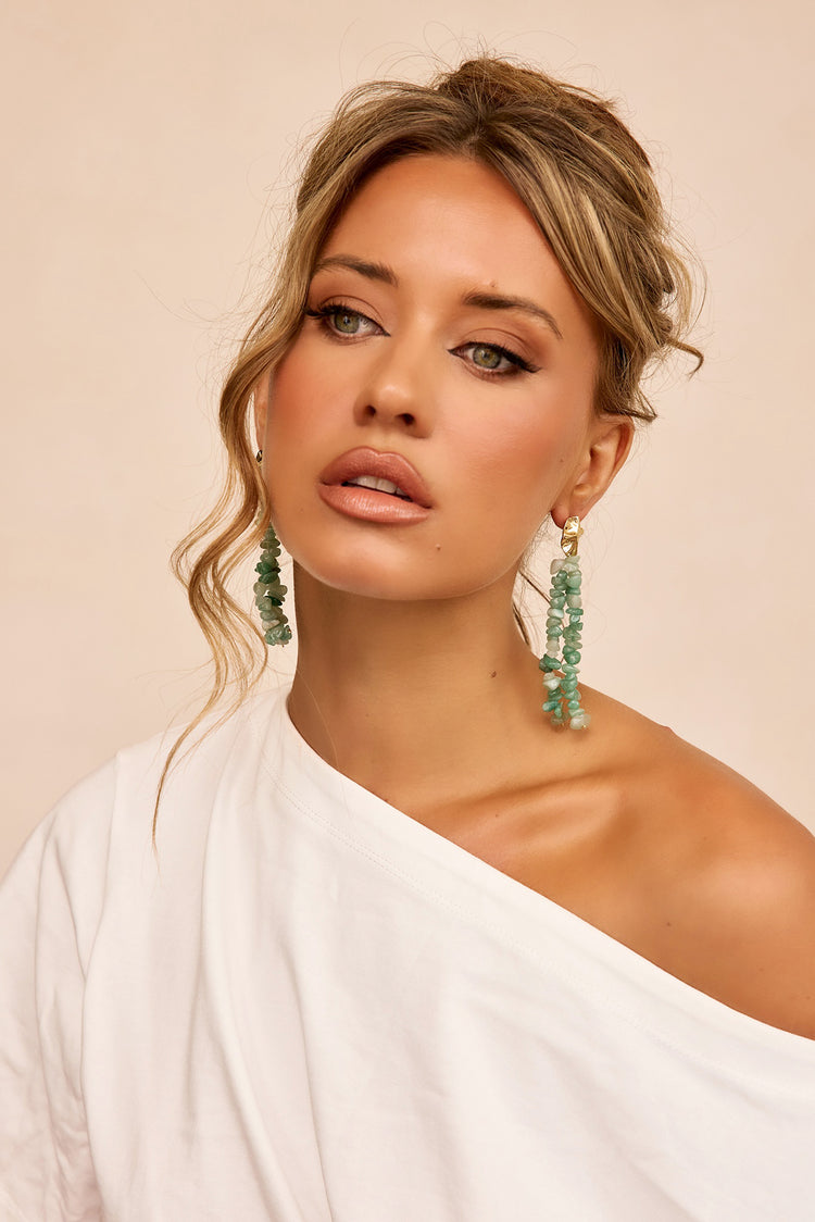 Verdant Drift Earrings - Green-ACCESSORIES