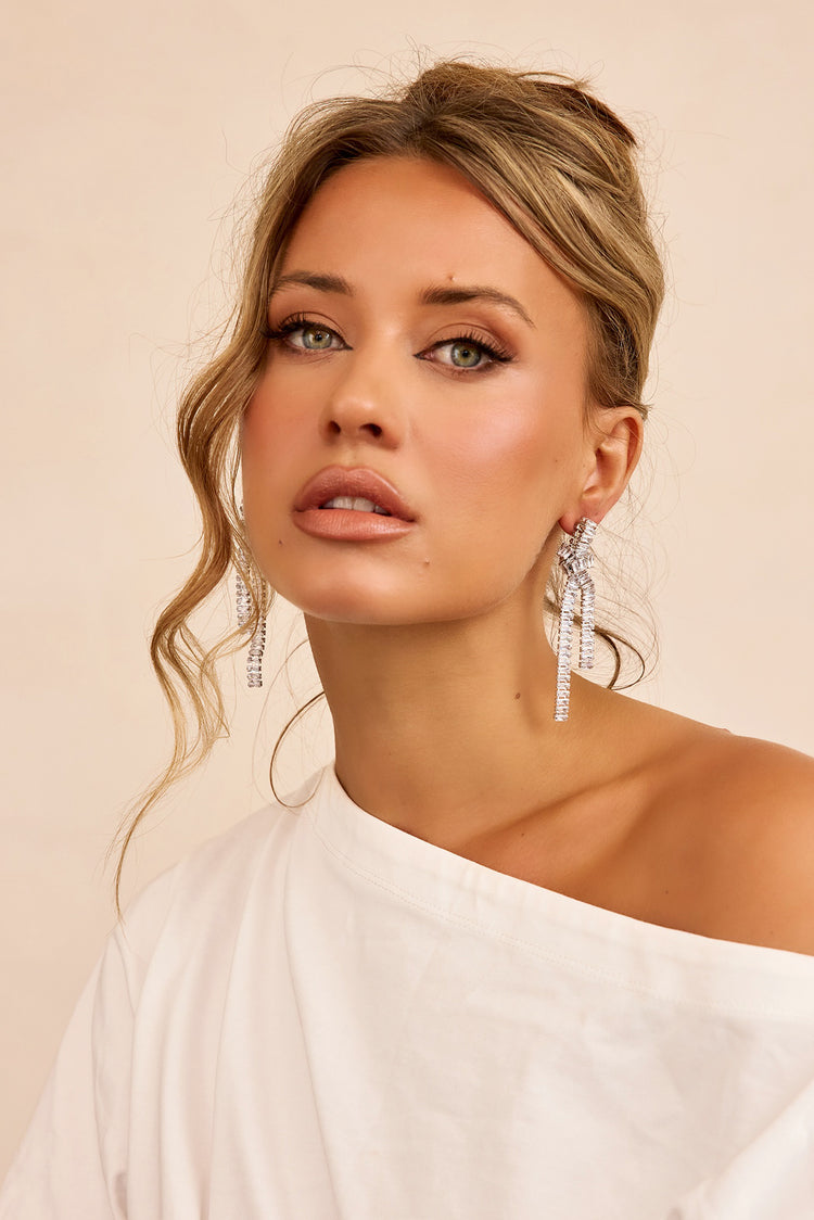 Twirl Midnight Drop Earrings - Clear-ACCESSORIES