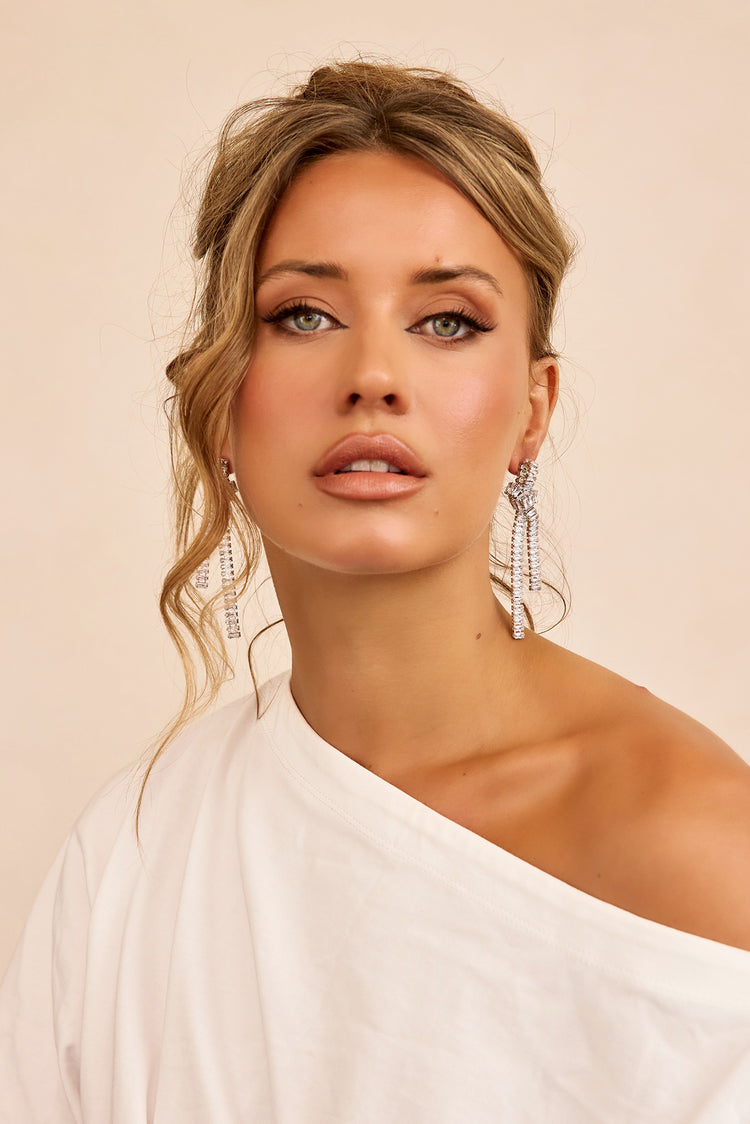 Twirl Midnight Drop Earrings - Clear-ACCESSORIES