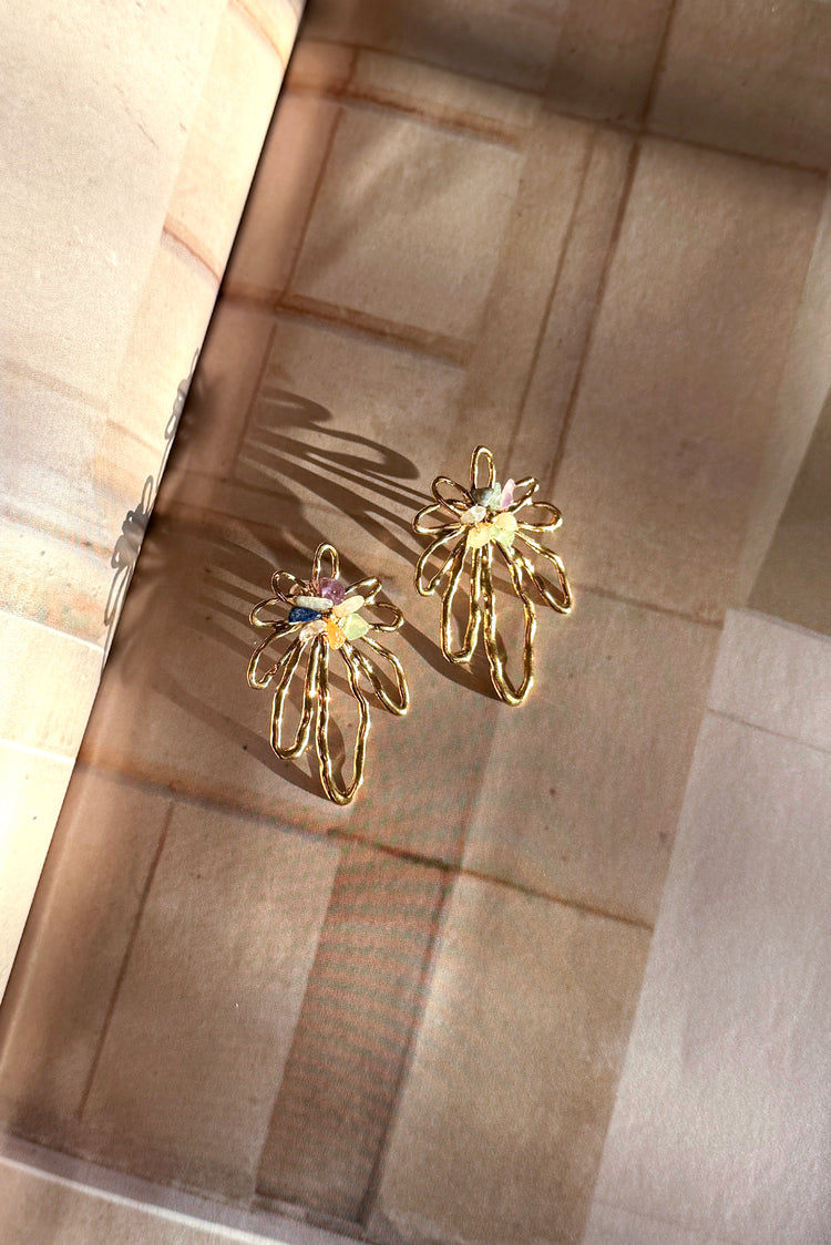 Petal Sketch Earrings - Multi-ACCESSORIES