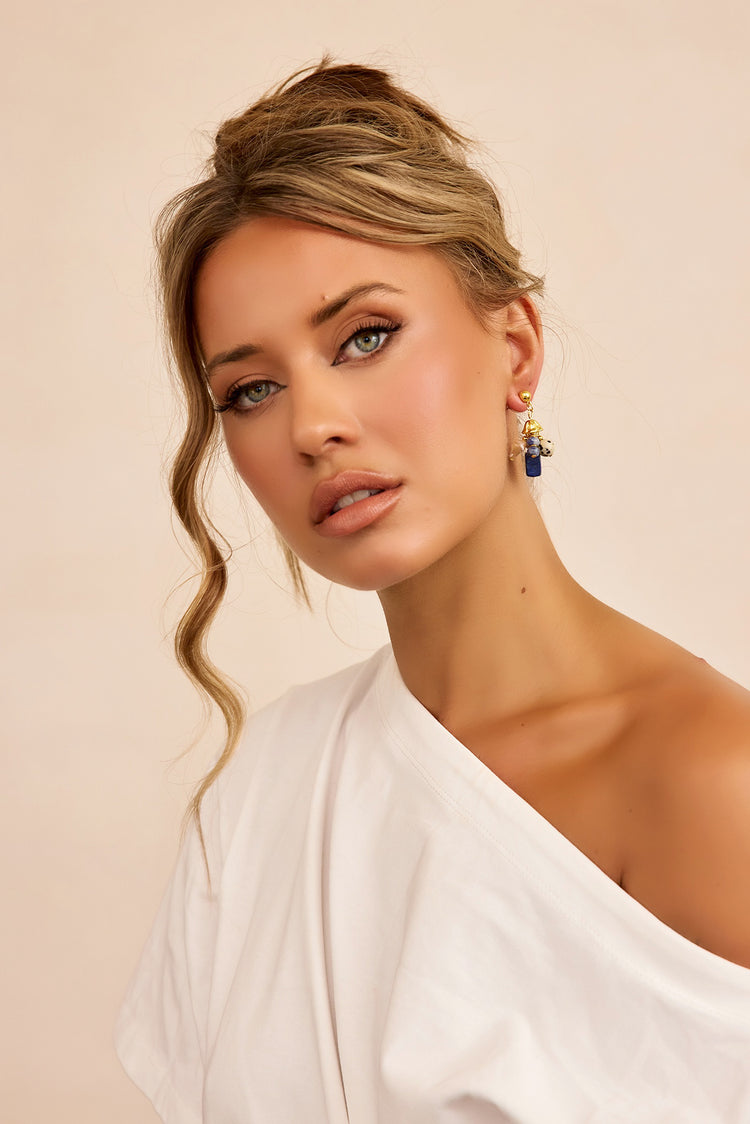 Azure Drift Earrings - Blue-ACCESSORIES