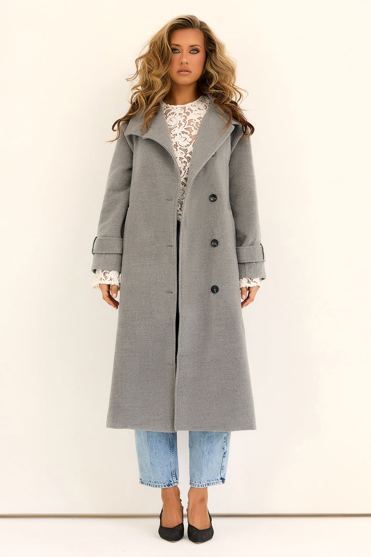 Woodland Affair Woven Coat - Grey