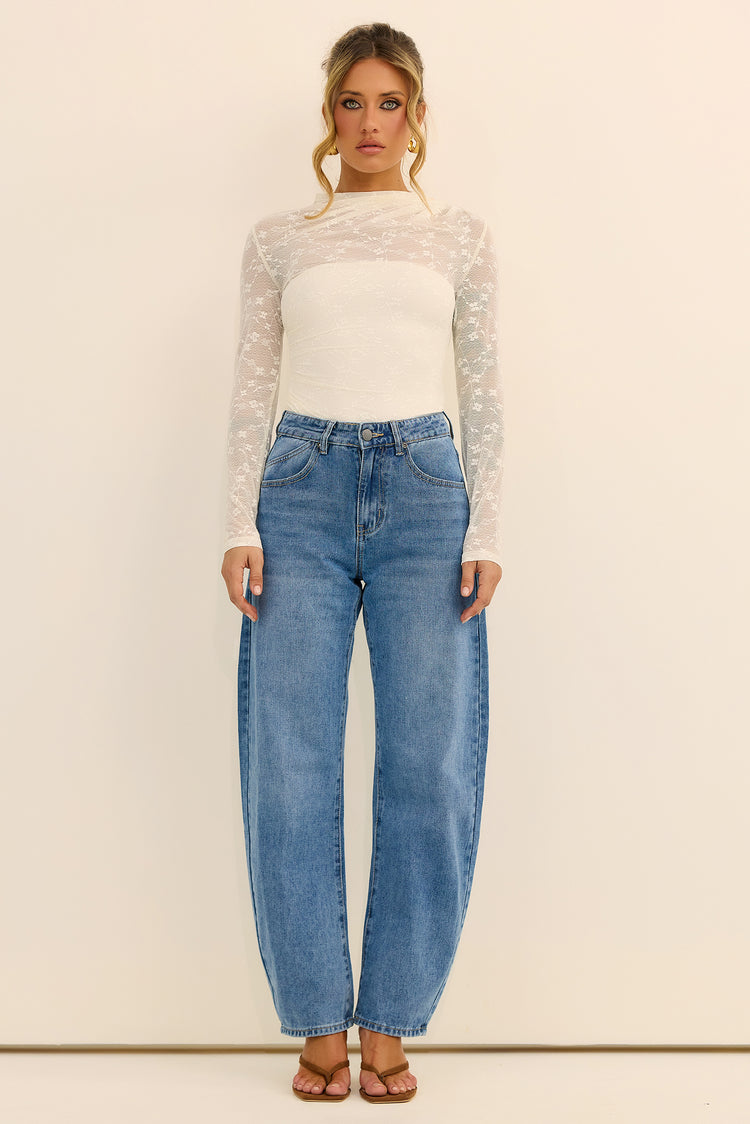 The Moonveil Lace Top - White