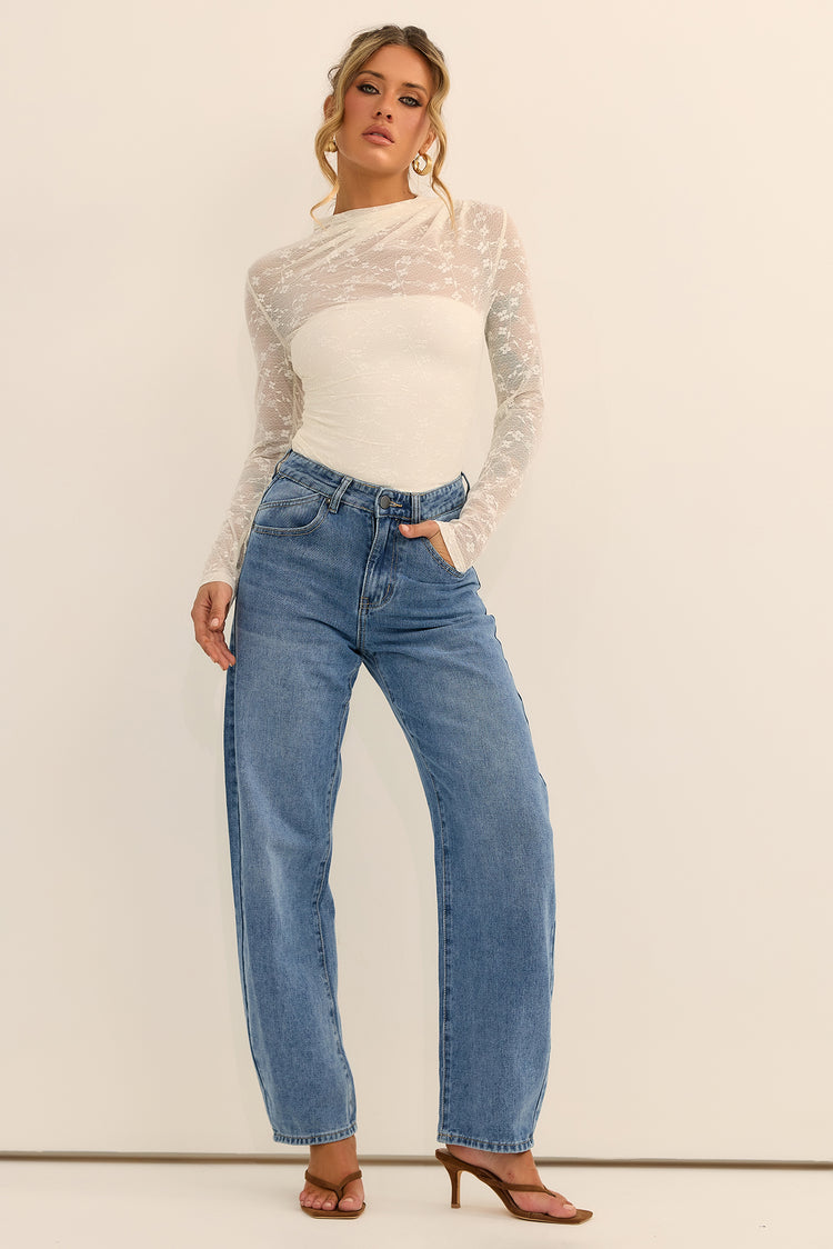 The Moonveil Lace Top - White