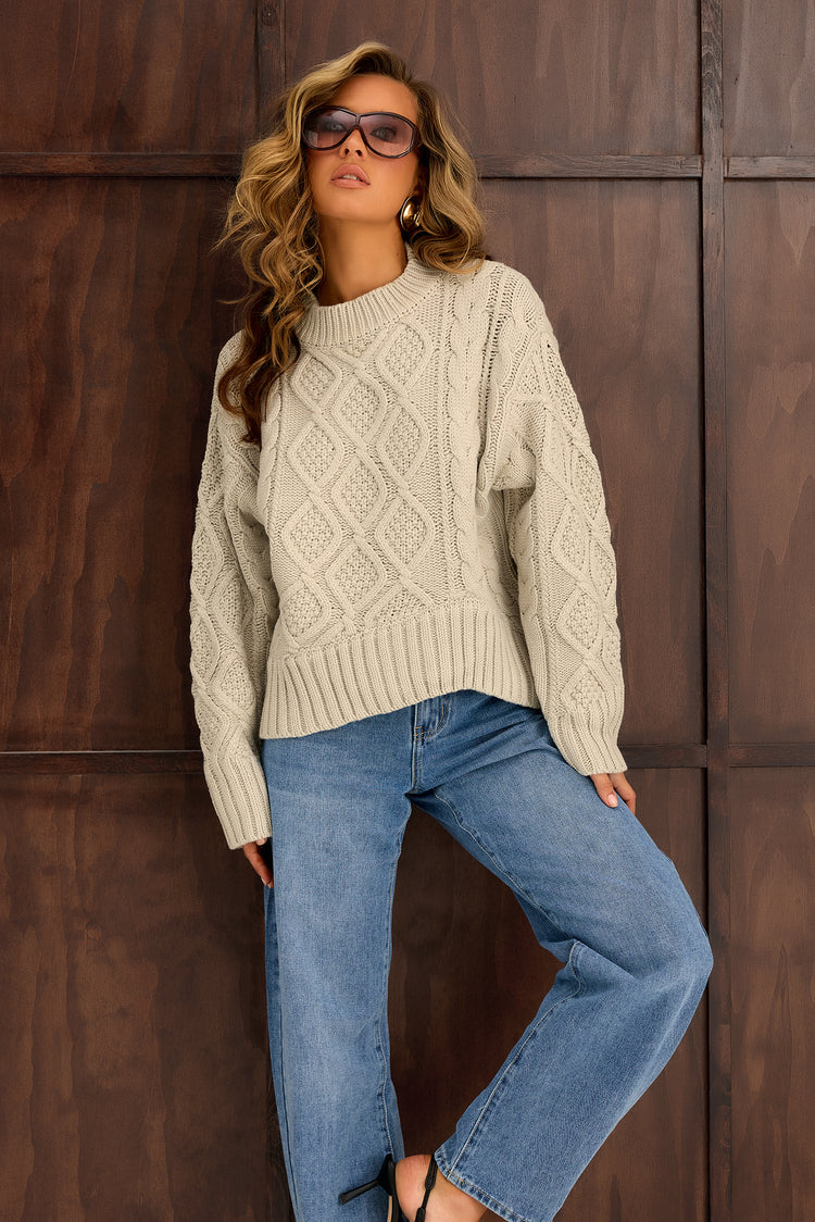 Cedar And Stone Knit Sweater - Grey