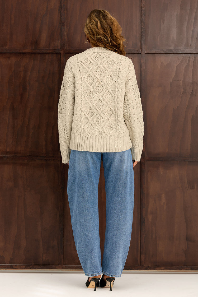 Cedar And Stone Knit Sweater - Grey