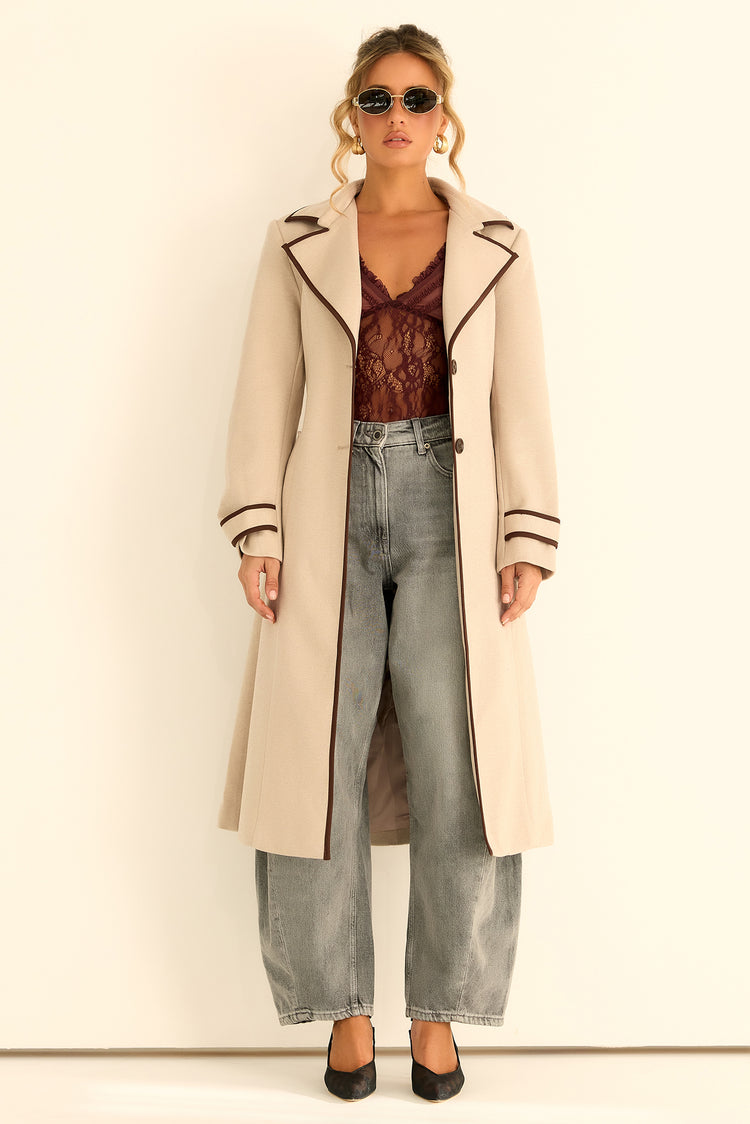 The Kensington Woven Coat - Oat