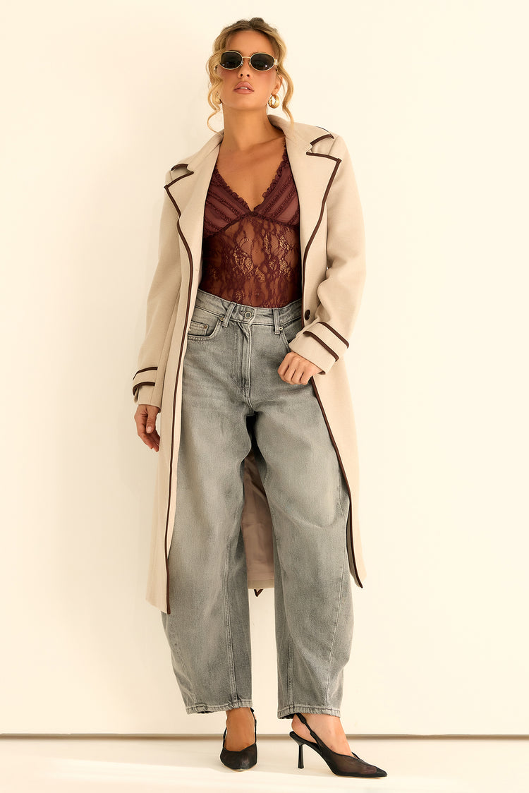 The Kensington Woven Coat - Oat
