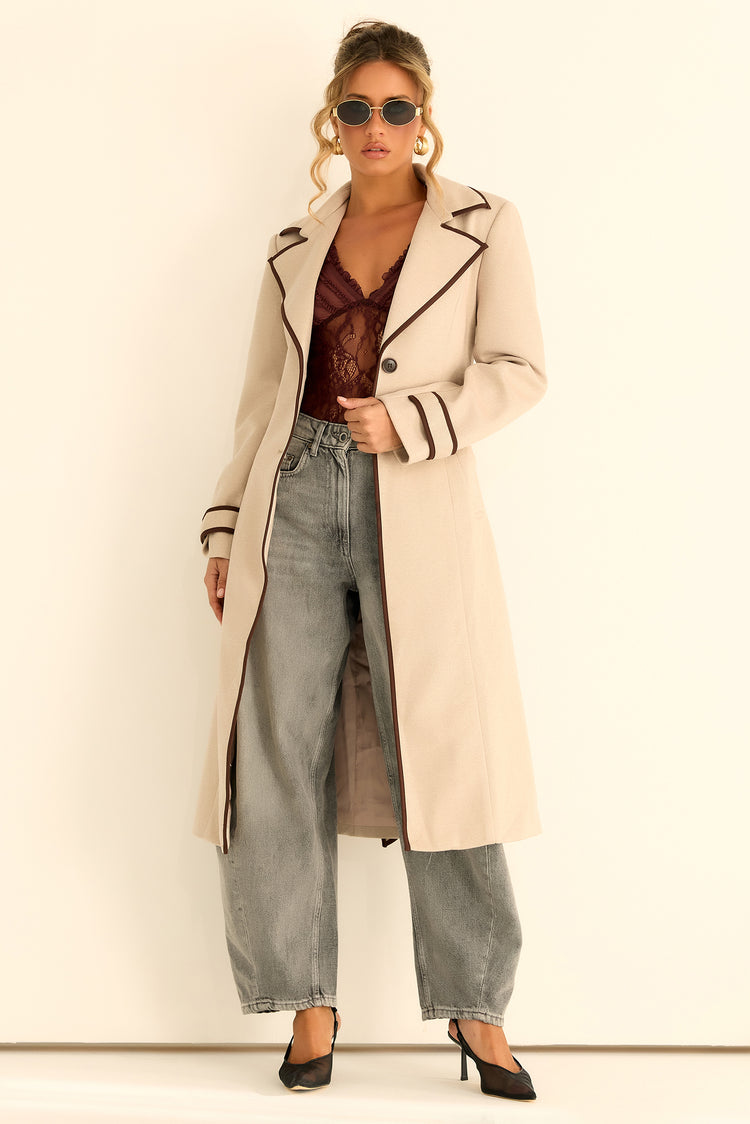 The Kensington Woven Coat - Oat