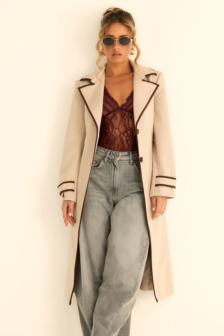 The Kensington Woven Coat - Oat