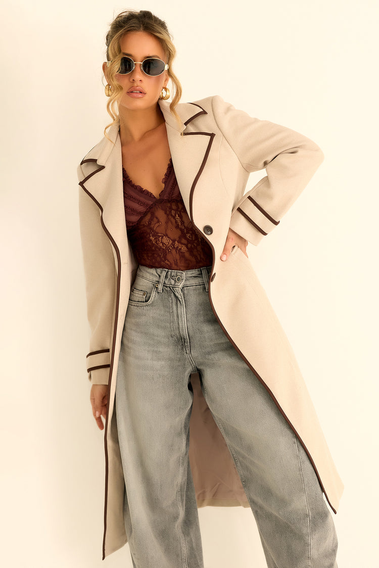 The Kensington Woven Coat - Oat