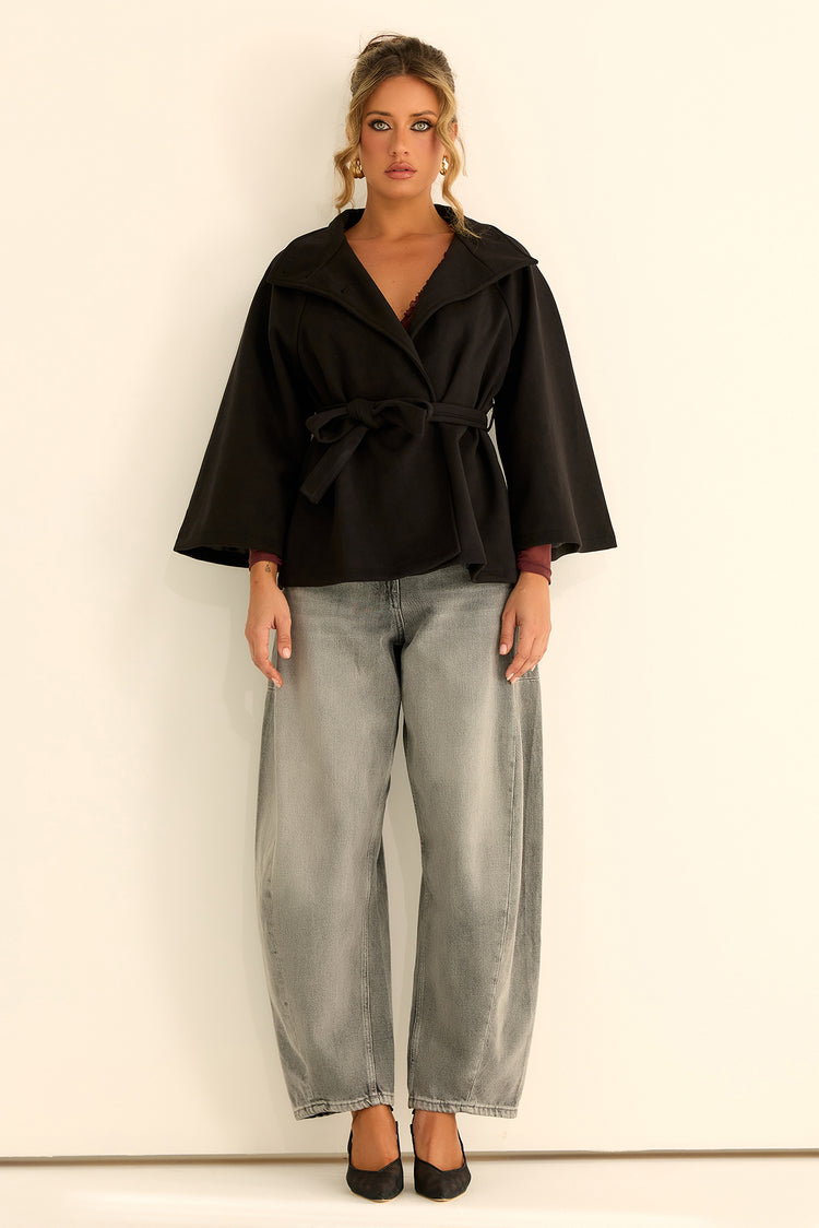 Elysian Wrap Jacket - Black