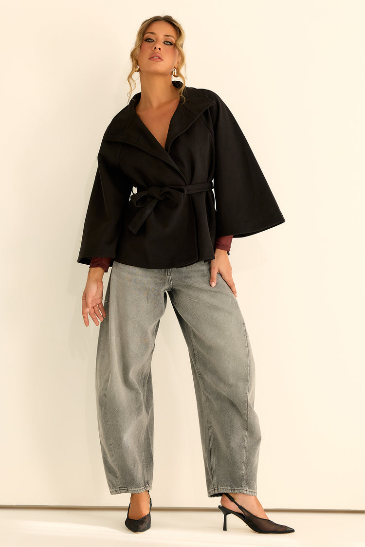 Elysian Wrap Jacket - Black