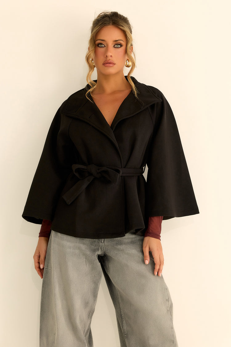 Elysian Wrap Jacket - Black