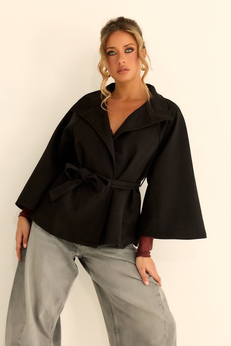 Elysian Wrap Jacket - Black