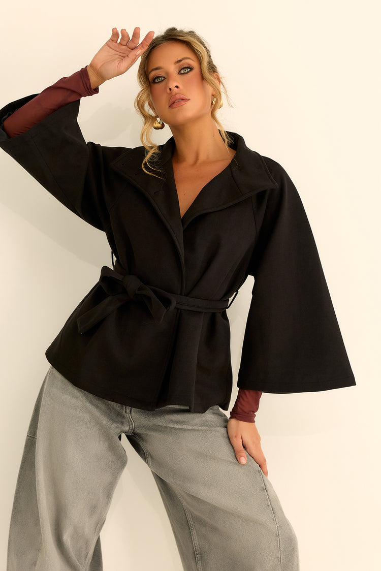 Elysian Wrap Jacket - Black